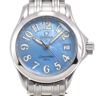 値下 オメガ OMEGA 2581.88 シーマスター 120M デイト クォーツ レディース 美品 I#144949