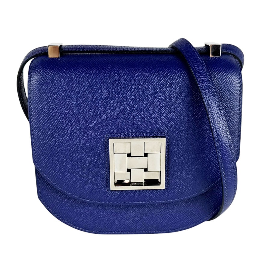 エルメス HERMES ショルダーバッグ モザイク24 17 ヴォーエプソン ブルーアンクル シルバー レディース【中古】 z11104