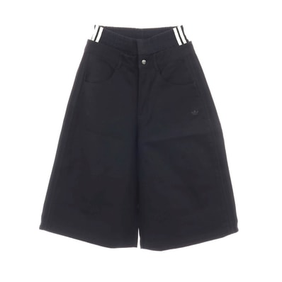 【中古】アディダス adidas コットン ハーフパンツ ブラック【サイズJPN M】【レディース】