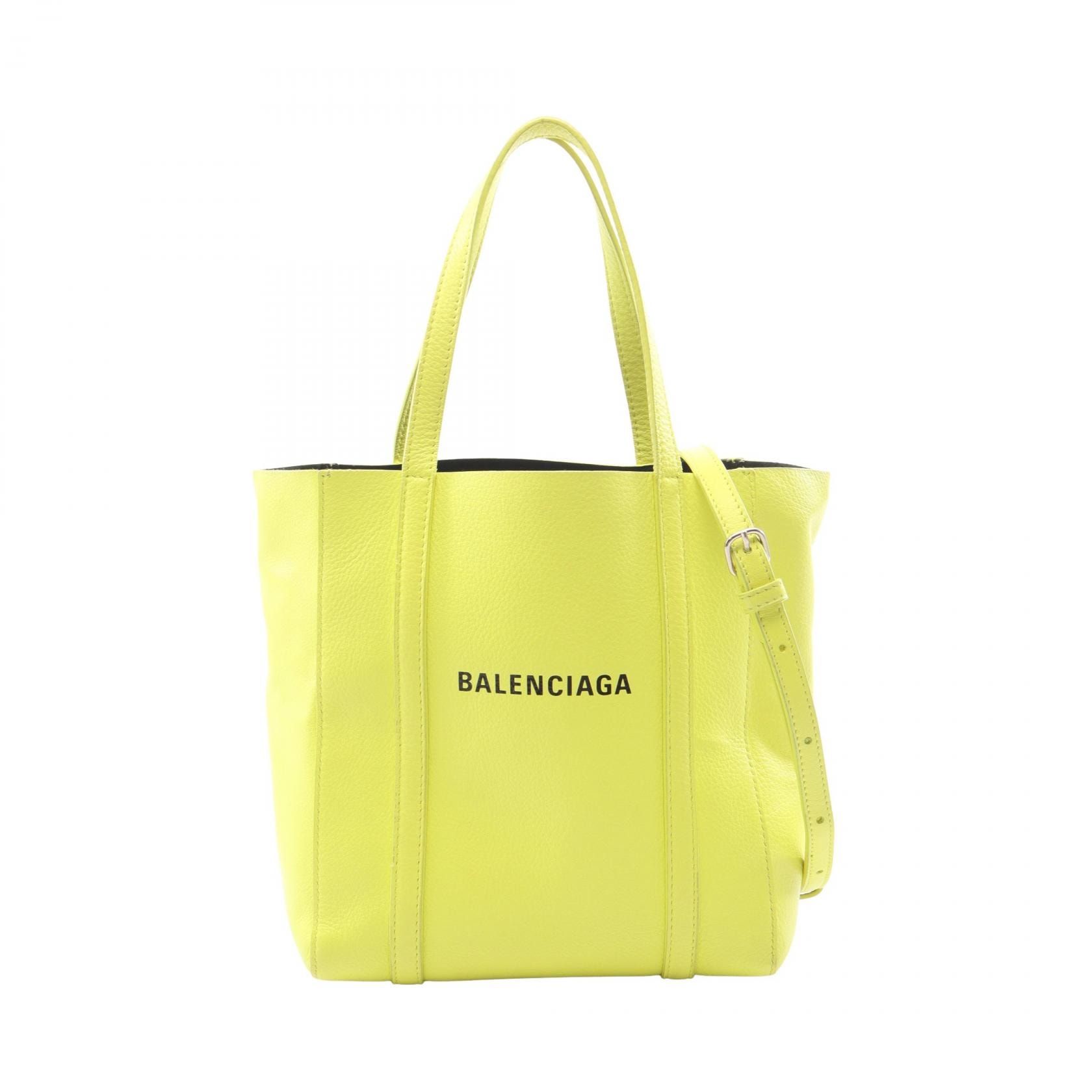 バレンシアガ BALENCIAGA EVERYDAY XXS エブリデイ 2WAY トートバッグ バッグ レザー レディース グリーン系 【中古】