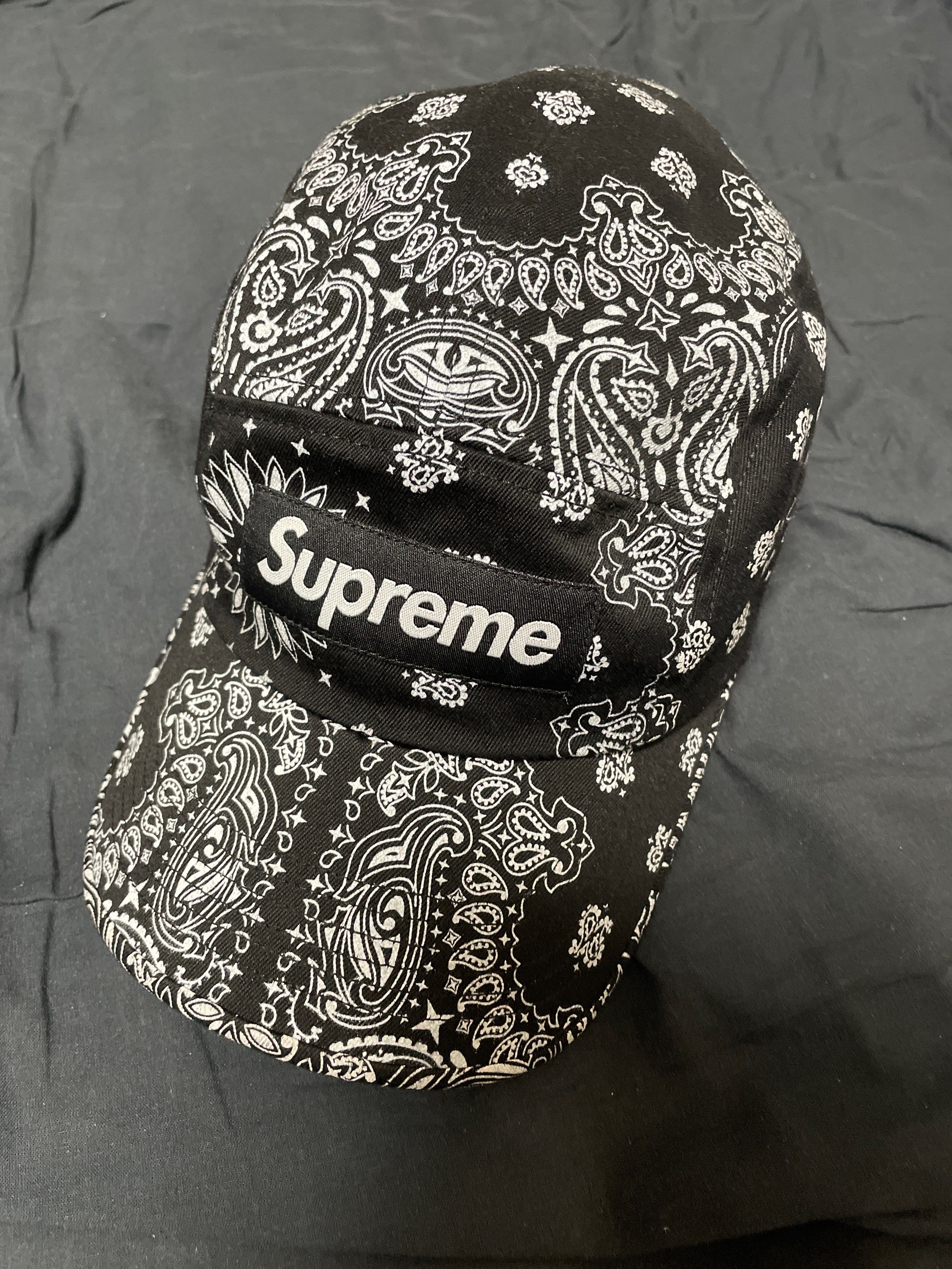 Supreme Bandana Camp Cap "Black"