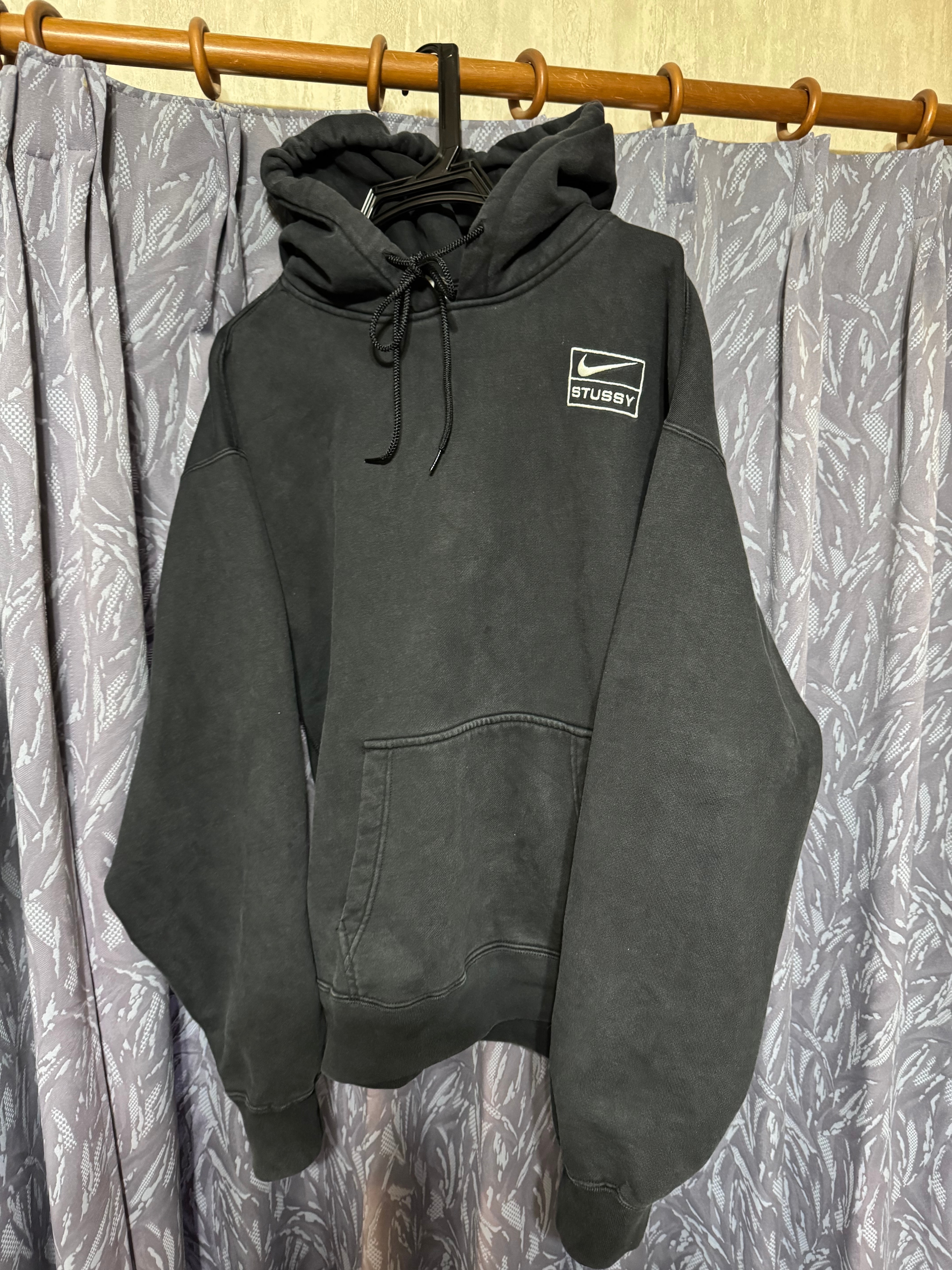 Stussy × Nike NRG Washed Hoodie (US Size) "Black" DN4028-010