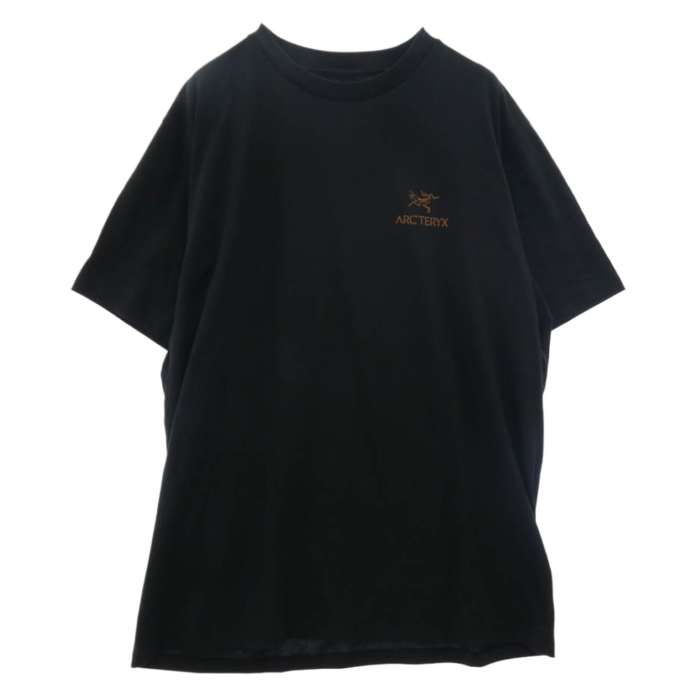 ARC'TERYX アークテリクス Tシャツ X000009535 Kragg SL Cotton Bird Word SS クラッグ SL コットン バード ワード ショートスリーブ Tシャツ ブラック系 L【美品】【中古】