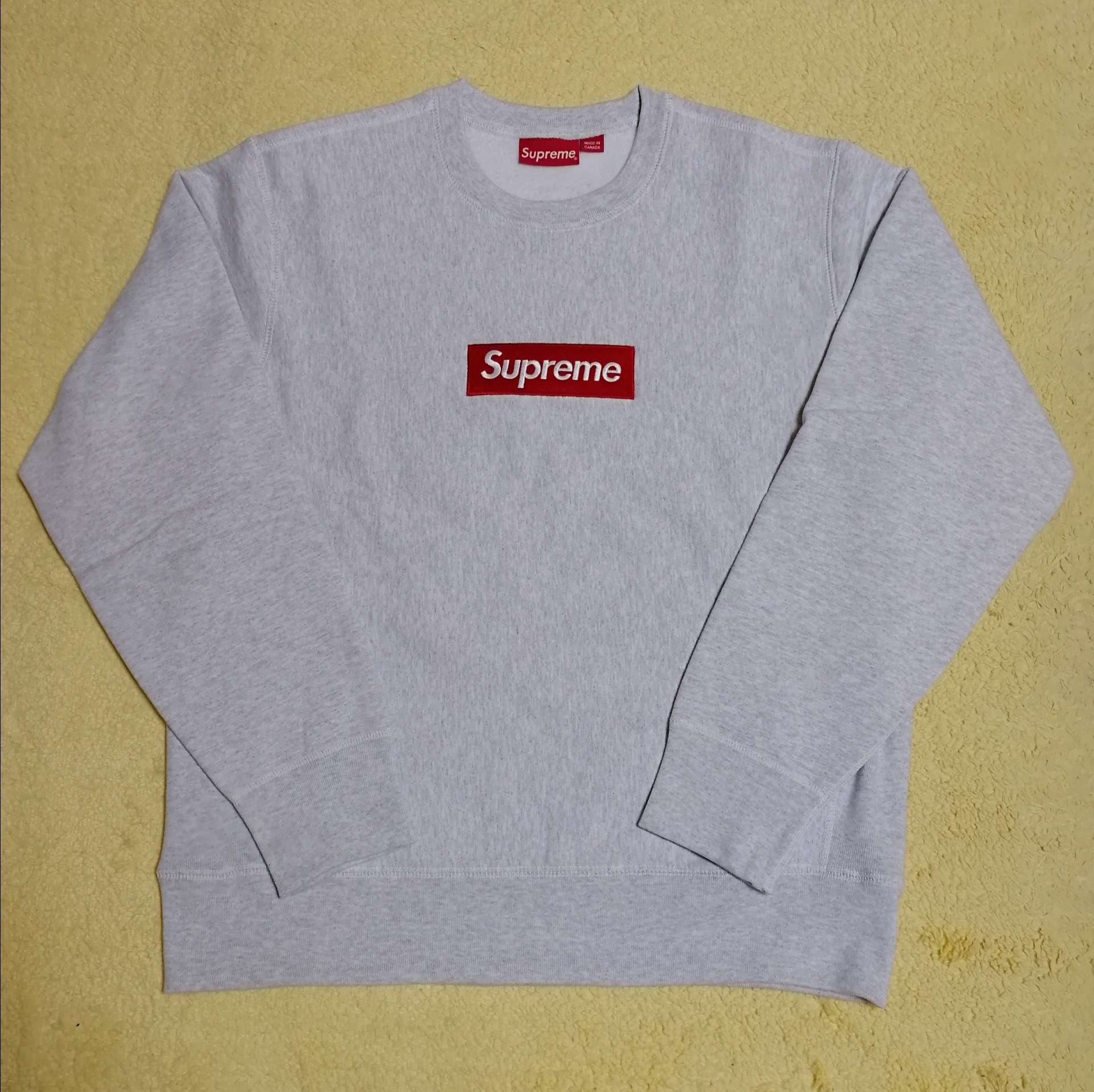 Supreme Box Logo Crewneck Sweatshirt "Ash Grey" (18FW)