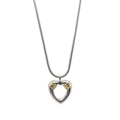 TIFFANY&Co. ティファニー ハート コイル スネークチェーン コンビ ネックレス
ペンダント ヴィンテージ SV925 シルバー 新品仕上済 レディース
【中古】