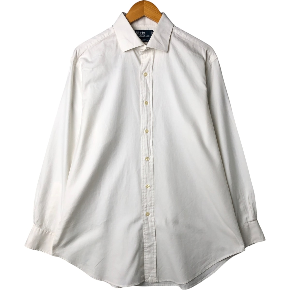 古着 ラルフローレン Ralph Lauren REGEND CLASSIC FIT ワイドカラー 長袖 コットンシャツ メンズL相当/eaa563174