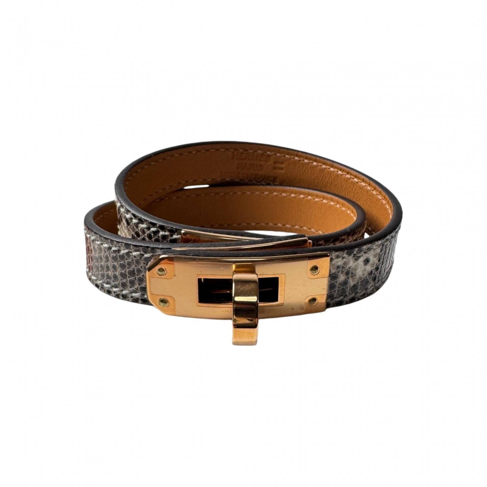 未使用 エルメス HERMES ケリー ドゥブルトゥール ブレスレット T3 W刻印 レディース