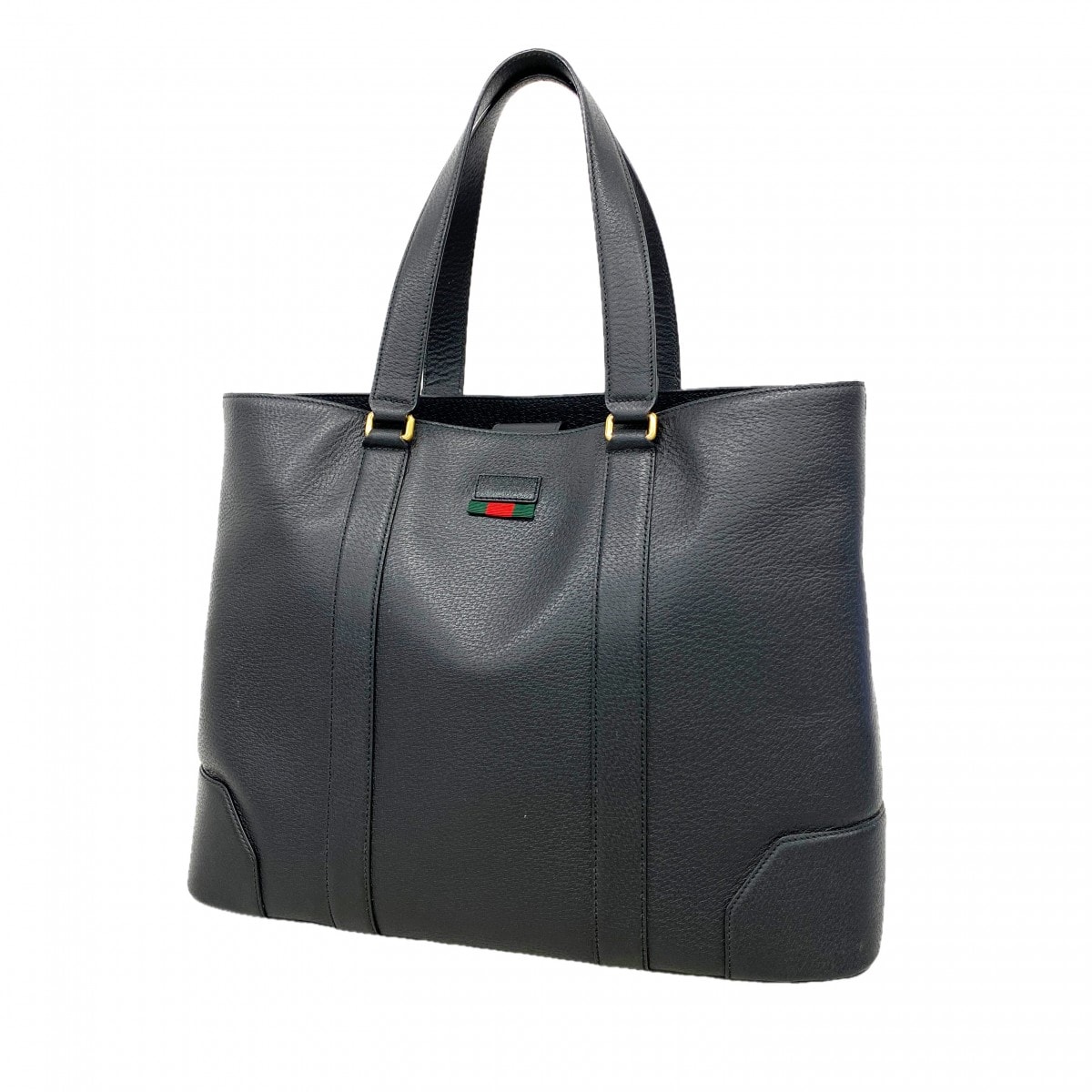 【6dd4458-k】グッチ トートバッグ 495529 レザー ブラック ゴールド金具【中古】メンズ レディース ユニセックス