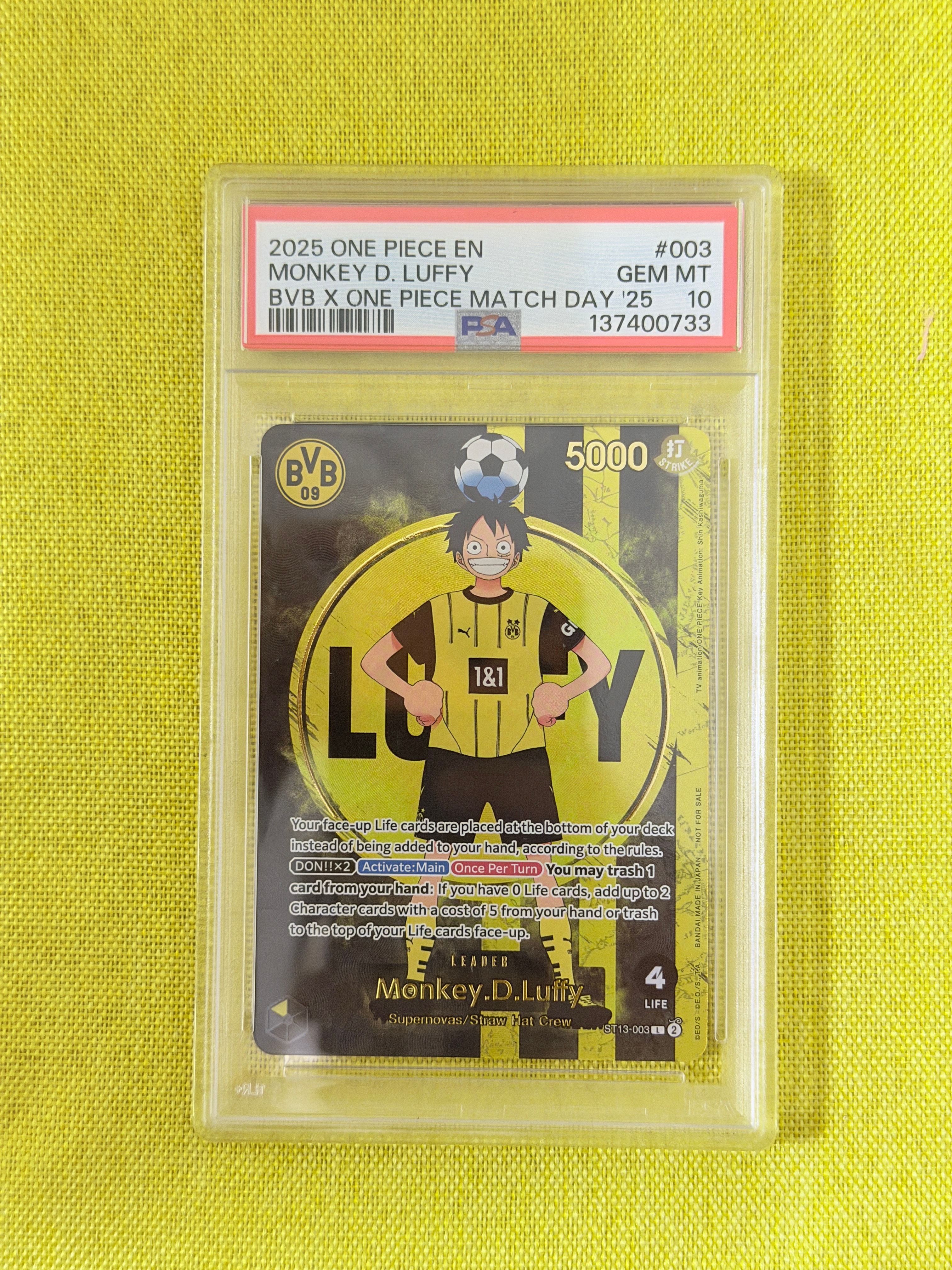 PSA10】モンキー・D・ルフィ L [ST13-003](プロモーションカード