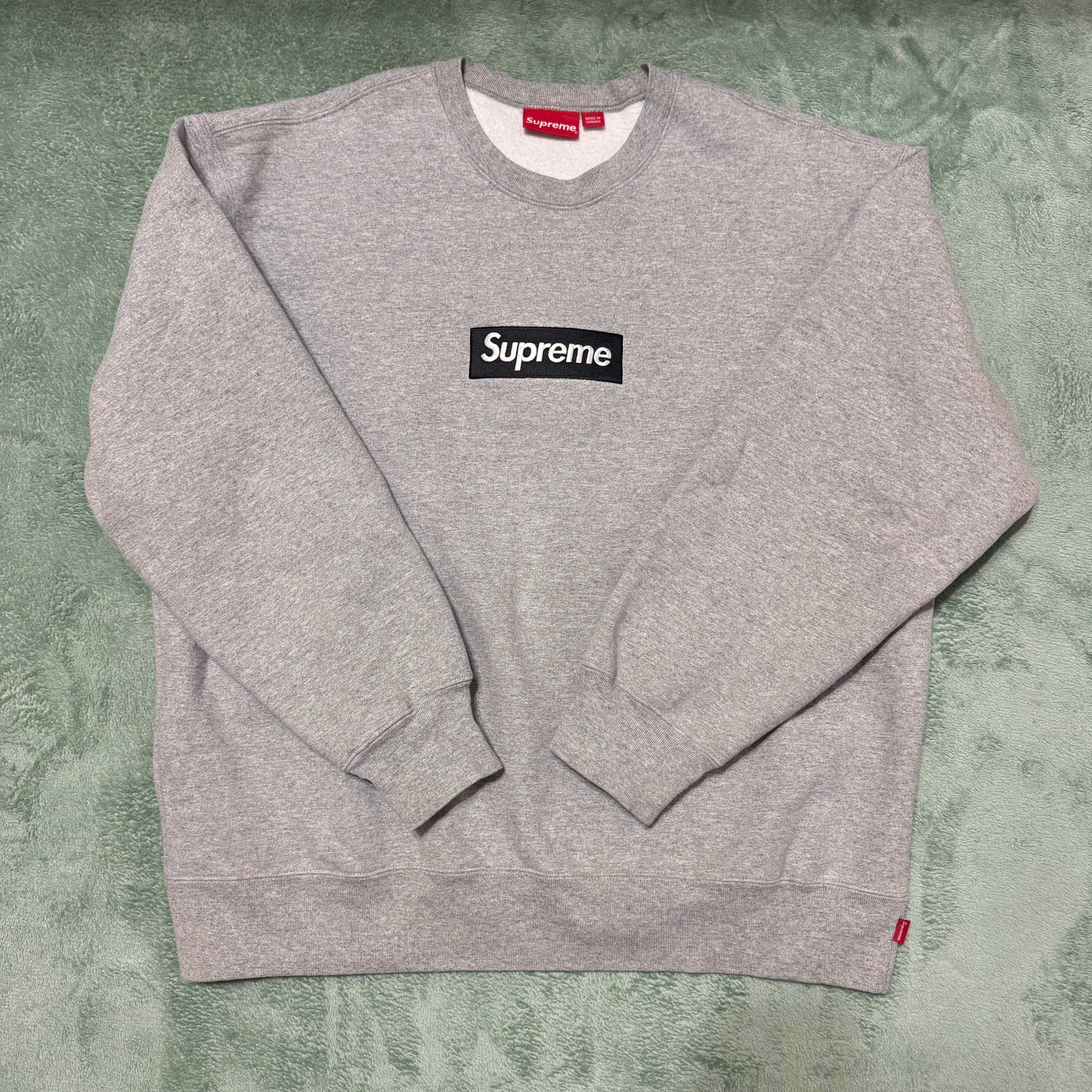 Supreme Box Logo Crewneck "Heather Grey" (22FW)
