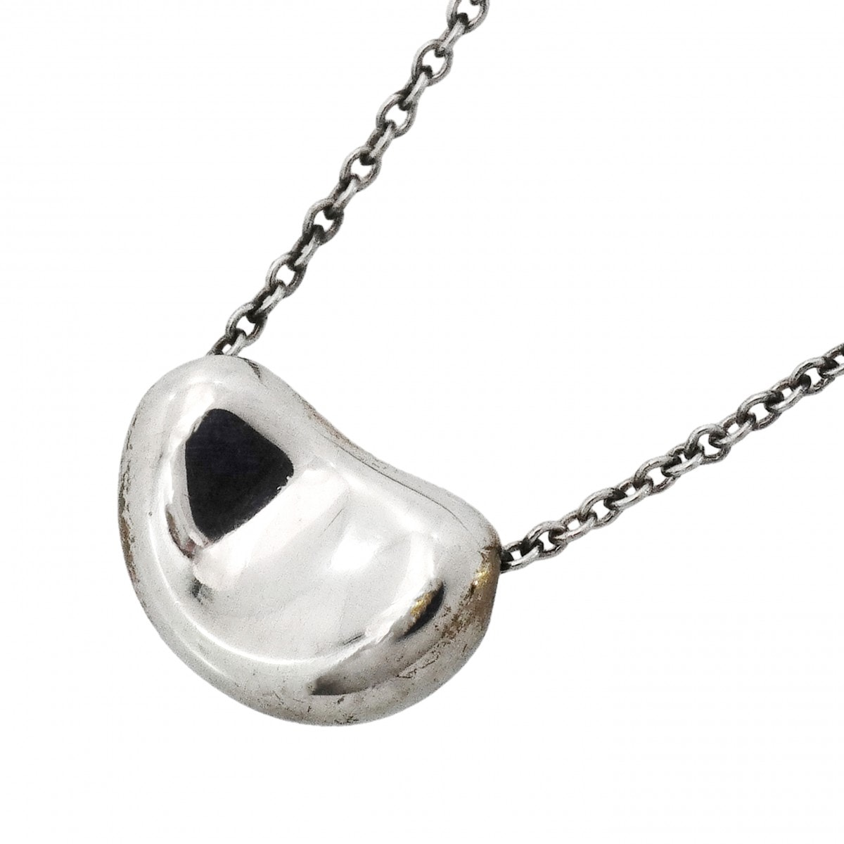 【6jdb0267】ティファニー ネックレス ビーン シルバー925【中古】レディース