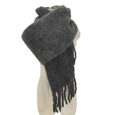 Wool Fringed Scarf ツートーン ウール スカーフ【1142352031468】