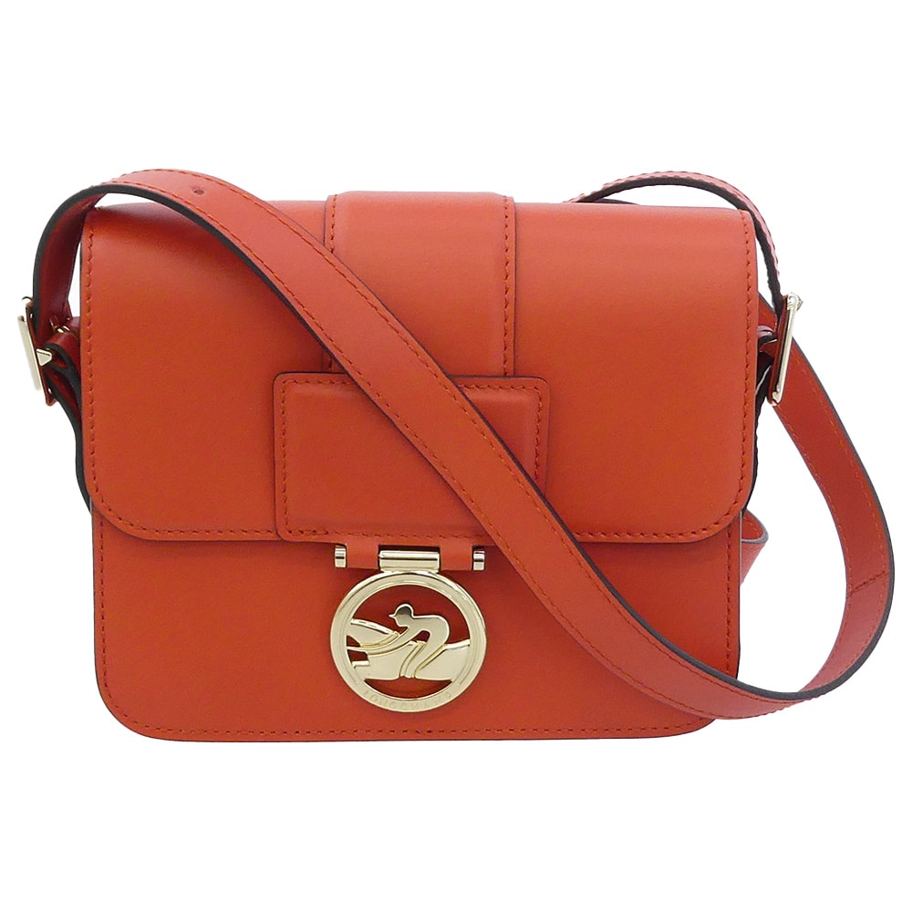 Longchamp ロンシャン その他バッグ BOX TROT CROSSBODY BAG ボックストロット クロスボディ レザー ショルダー バッグ オレンジ系【中古】