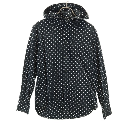 BLACK COMME des GARCONS ブラックコムデギャルソン 2013年 日本製 ドット柄 長袖 フーデッド シャツ M ブラック 水玉