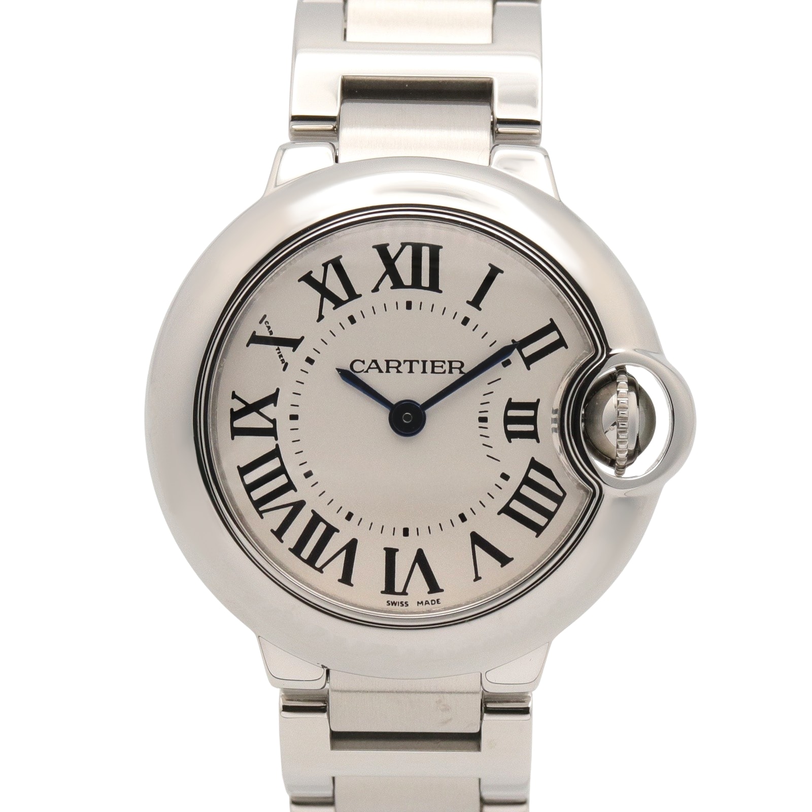カルティエ CARTIER バロンブルー SM 腕時計 時計 ステンレススチール レディース シルバー系 W69010Z4 【中古】