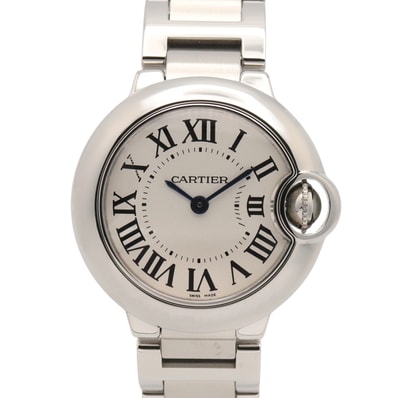 カルティエ CARTIER バロンブルー SM 腕時計 時計 ステンレススチール レディース シルバー系 W69010Z4 【中古】