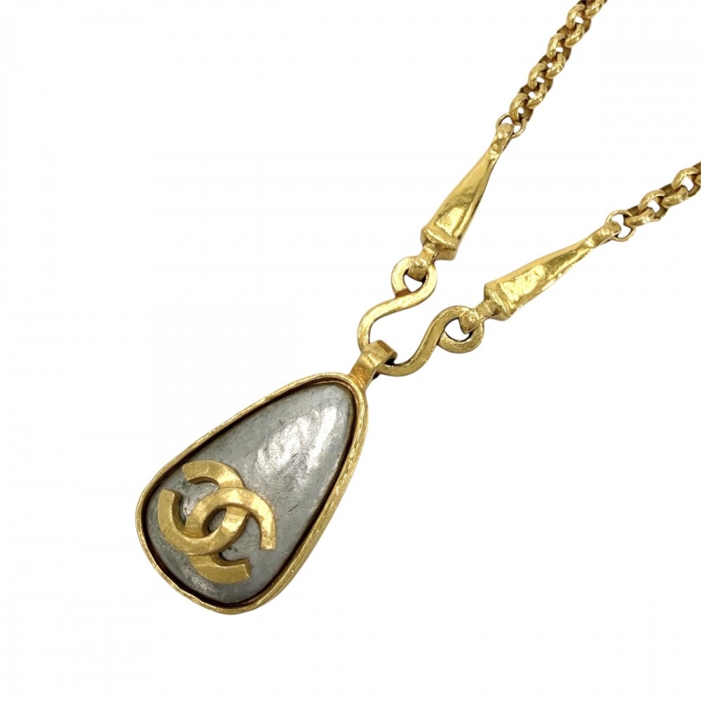 CHANEL シャネル ネックレス ココマーク ロングネックレス アクセサリー GP    97A ゴールド シルバー レディース 約74.3g 美品 1997年【中古品】