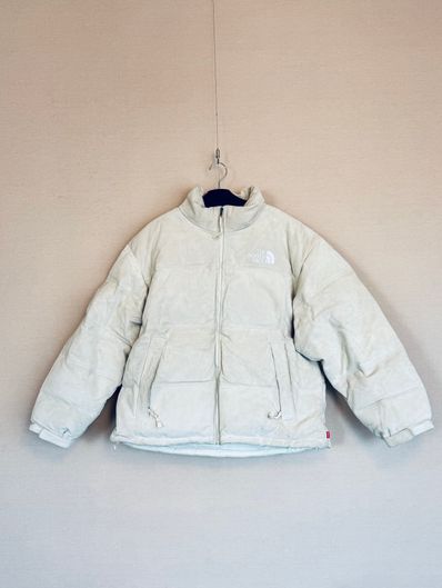 Supreme x The North Face Suede Nuptse Jacket "Stone"