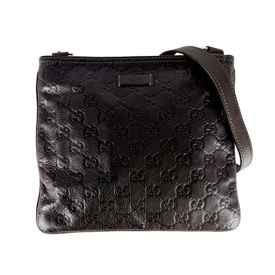 グッチ GUCCI ショルダーバッグ レザー ブラウン ユニセックス 201538【中古】 z11095