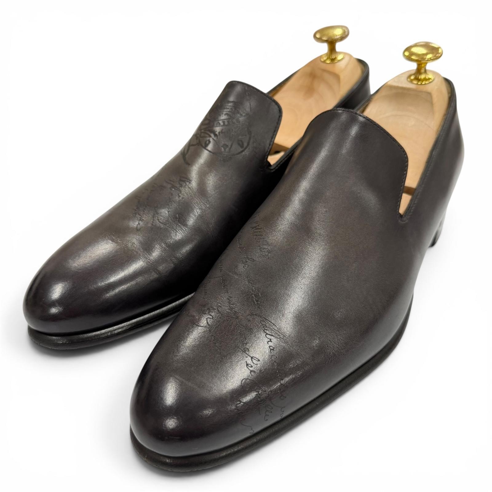 美品 ベルルッティ ローファー ブラック(黒灰) メンズ 6