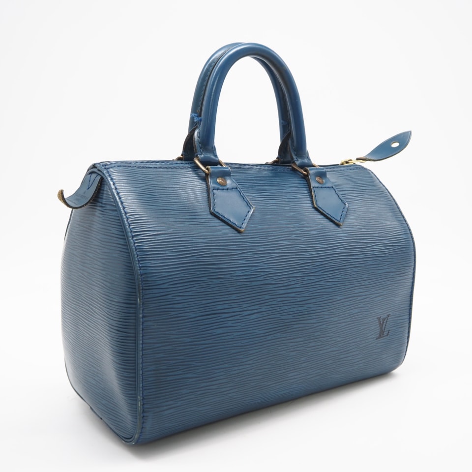 LOUIS VUITTON ルイ・ヴィトン エピ スピーディ25 トレドブルー M43015 ハンドバッグ ブルー グレインレザー メンズ