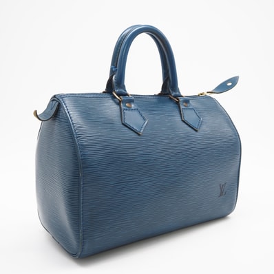 LOUIS VUITTON ルイ・ヴィトン エピ スピーディ25 トレドブルー M43015 ハンドバッグ ブルー グレインレザー メンズ