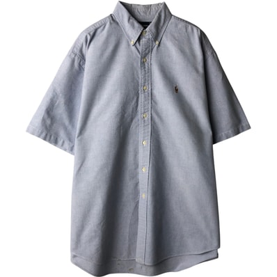 古着 ラルフローレン Ralph Lauren BLAIRE 半袖 ボタンダウンシャツ メンズL相当/eaa633120