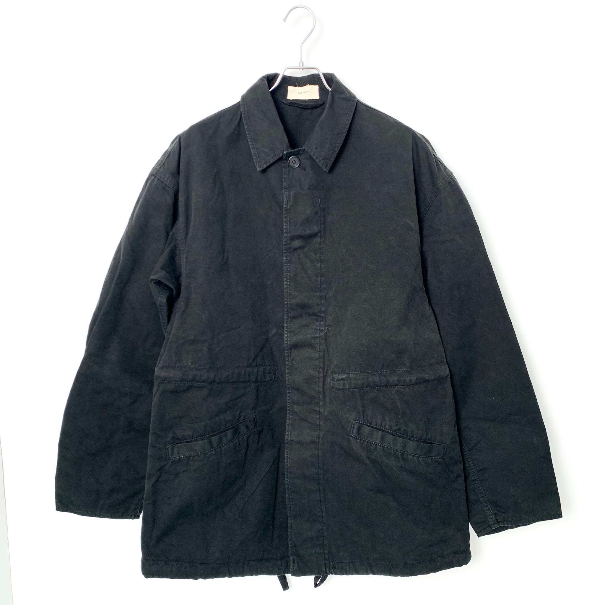 The Row Maxence Coated-Cotton Jacket Black
