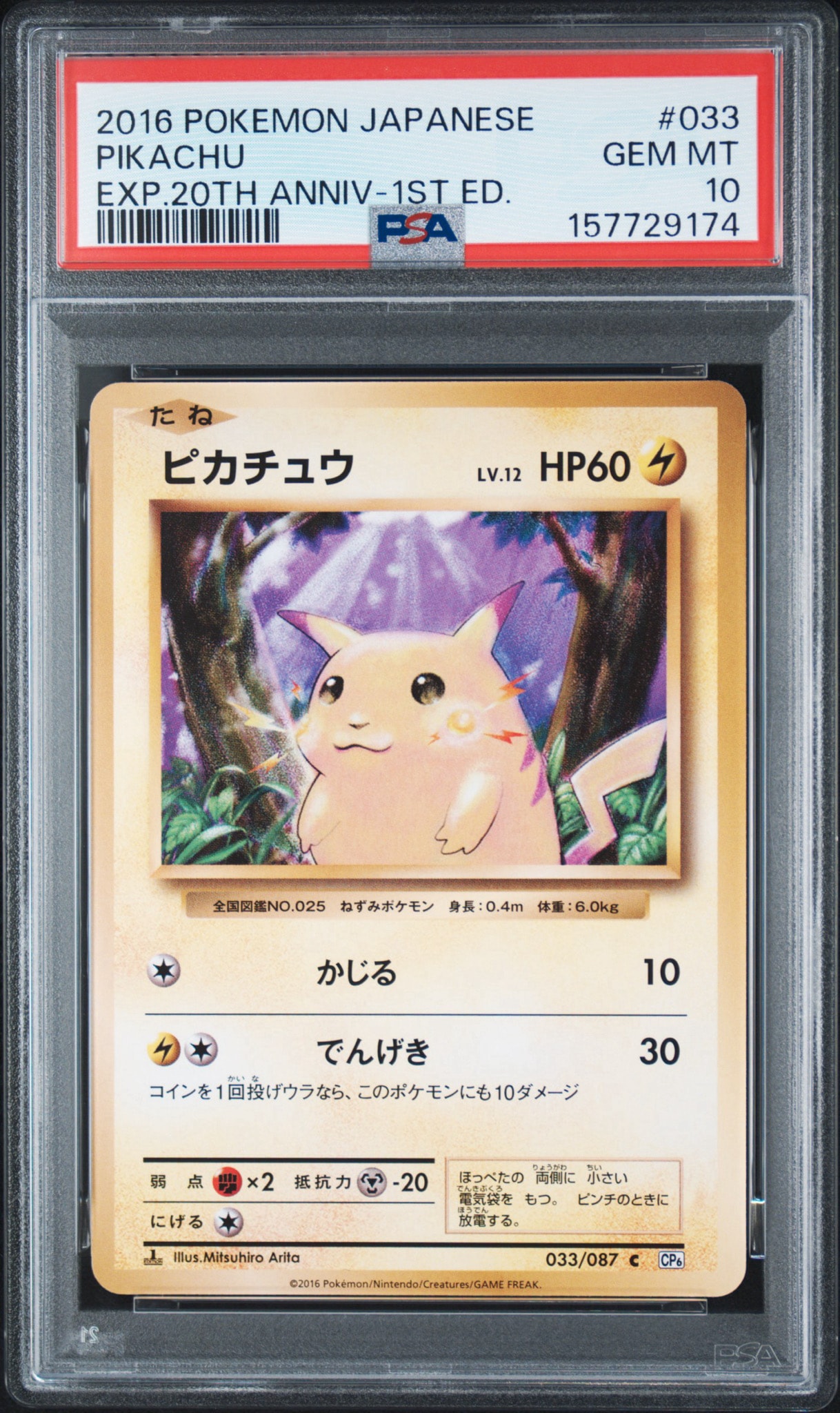 ピカチュウ C :1ED [CP6 033/087](コンセプトパック「ポケットモンスターカードゲーム 拡張パック 20th Anniversary」)