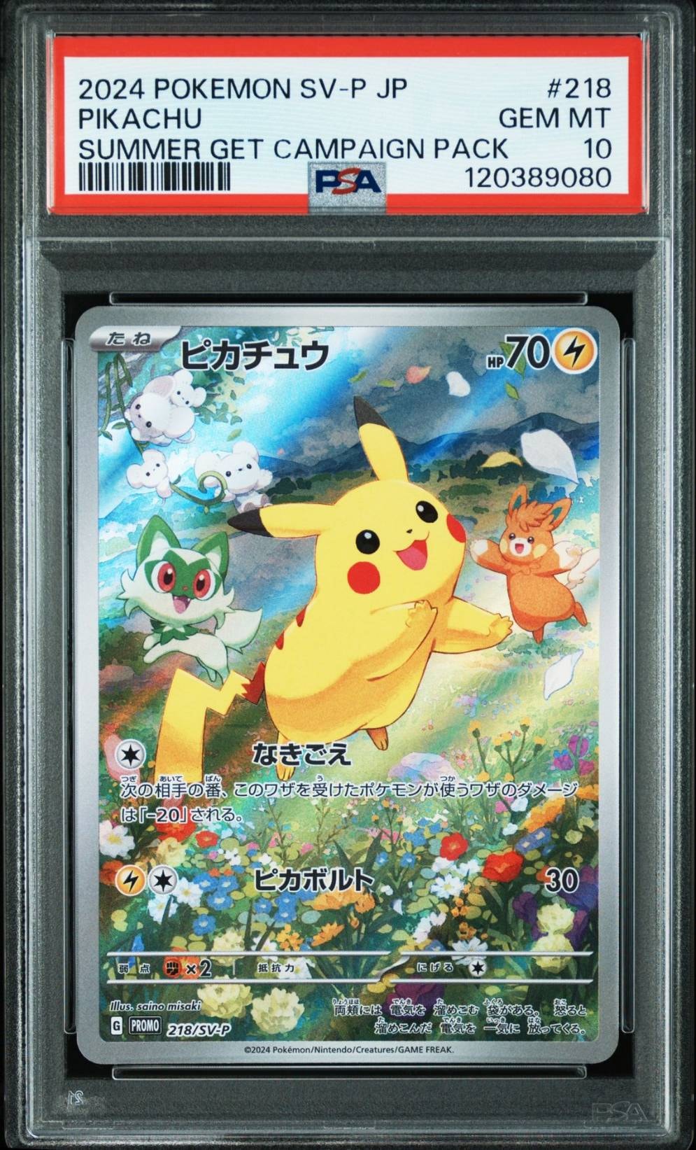 ピカチュウ P [SV-P 218](プロモカードパック「ポケカの夏がキタ!プロモカードGetキャンペーン!」)
