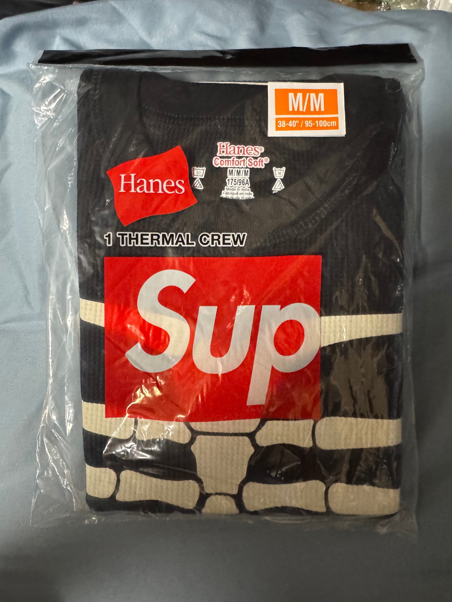 Supreme x Hanes Bones Thermal Crew (1 Pack) "Black"