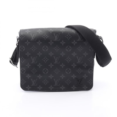 ルイ・ヴィトン LOUIS VUITTON ディストリクトPM NM ショルダーバッグ バッグ PVCコーティングキャンバス レザー モノグラム・エクリプス メンズ ブラック系 M44000 【中古】