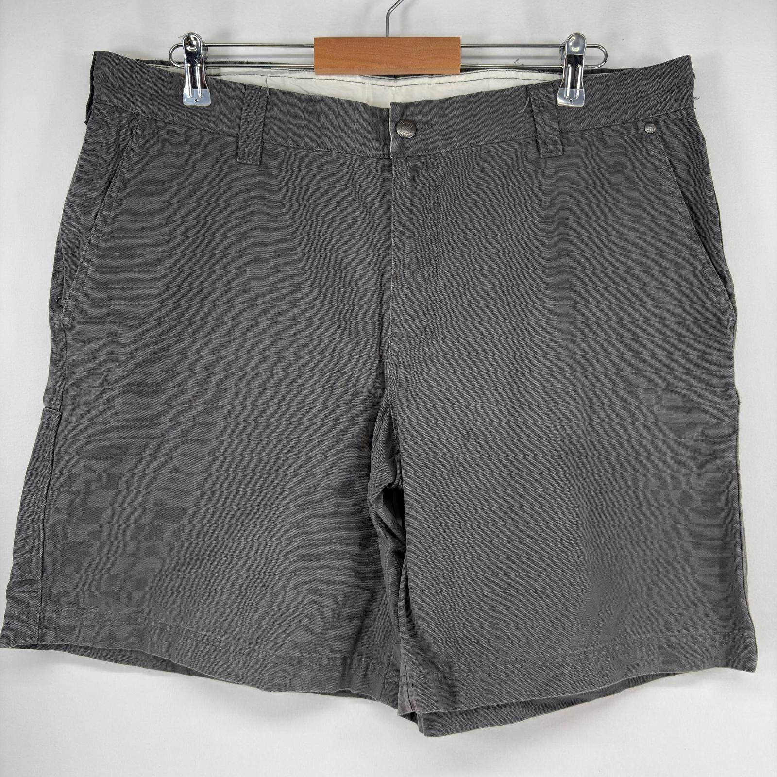 古着 コロンビア Columbia ダック ショートパンツ ジッパーフライ ツールポケット ハーフパンツ 大きいサイズ w38 L10  グレー メンズ