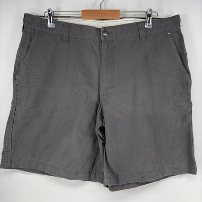 古着 コロンビア Columbia ダック ショートパンツ ジッパーフライ ツールポケット ハーフパンツ 大きいサイズ w38 L10 グレー メンズ