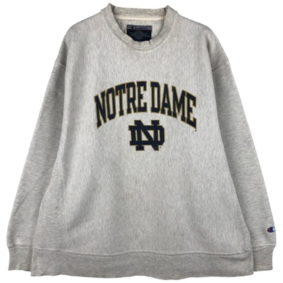 古着 チャンピオン Champion REVERSE WEAVE リバースウィーブ NOTRE DAME ノートルダム大学 スウェットシャツ トレーナー メンズL相当/eaa598667