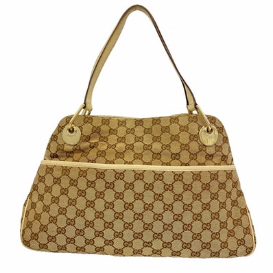 【6dd5150-k】グッチ トートバッグ GGキャンバス 121023 キャンバス ブラウン シャンパンゴールド金具【中古】レディース