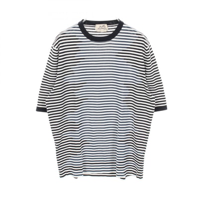 エルメス HERMES 半袖Tシャツ 衣料品 トップス コットン メンズ レディース ネイビー系 【中古】