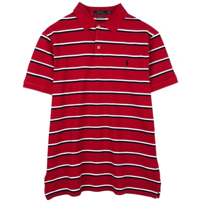 古着 ラルフローレン Ralph Lauren POLO RALPH LAUREN CUSTOM SLIM FIT マルチボーダー 半袖 ボーダー ポロシャツ メンズXL相当/eaa620908