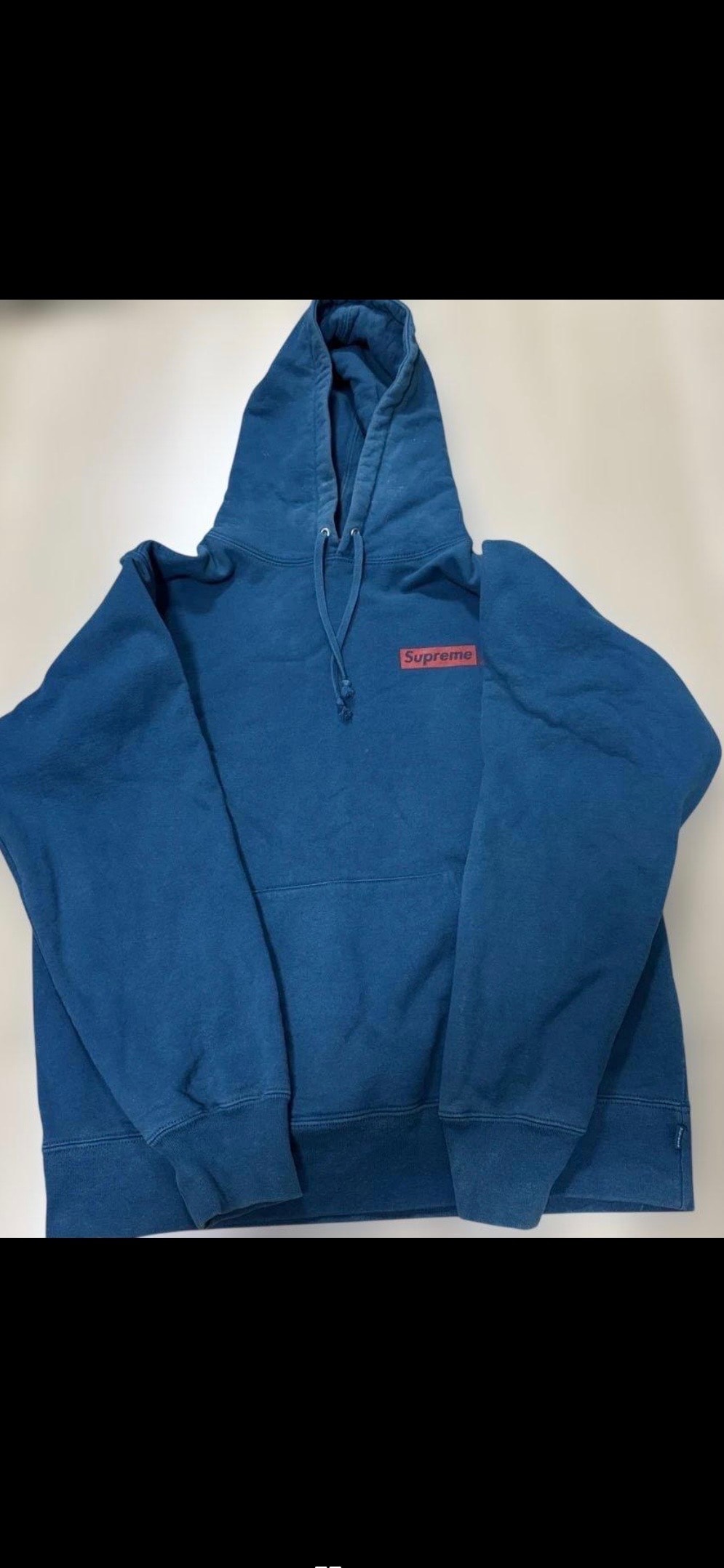 Supreme Stop Crying Hooded Sweatshirt "Marine Blue"