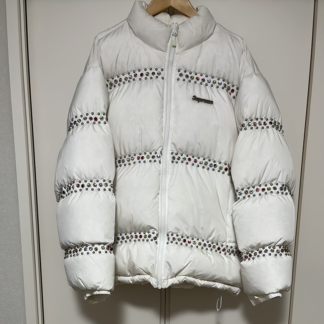 Supreme / B.B. Simon Studded Puffer Jacket "White"