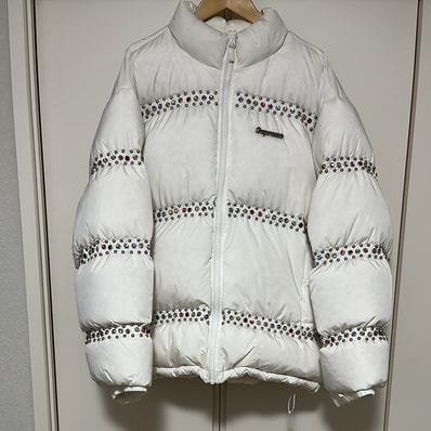 Supreme / B.B. Simon Studded Puffer Jacket "White"