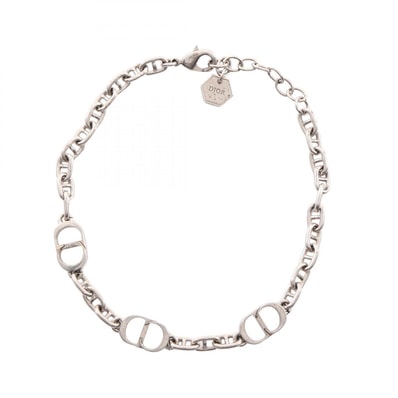 ディオール Dior CDロゴ ブレスレット アクセサリー GP(ゴールドメッキ) レディース シルバー系 【中古】