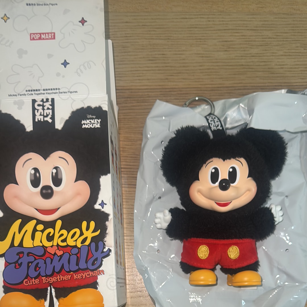 POP MART DISNEY Mickey Family Cute Together Series Plush Keychain Mickey