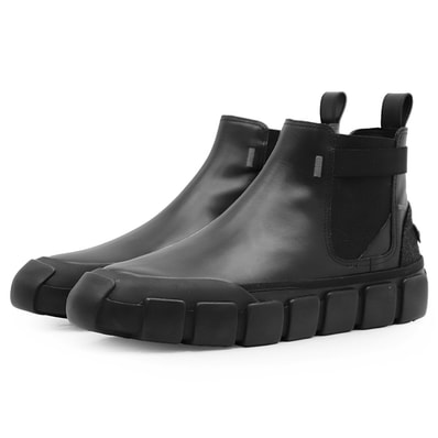 【極美品】MONCLER モンクレール MATTEW SCARPA サイドゴアショートブーツ サイズ S メンズ レザー シューズ 靴 箱・袋付属 ブラック 黒 ルーマニア製