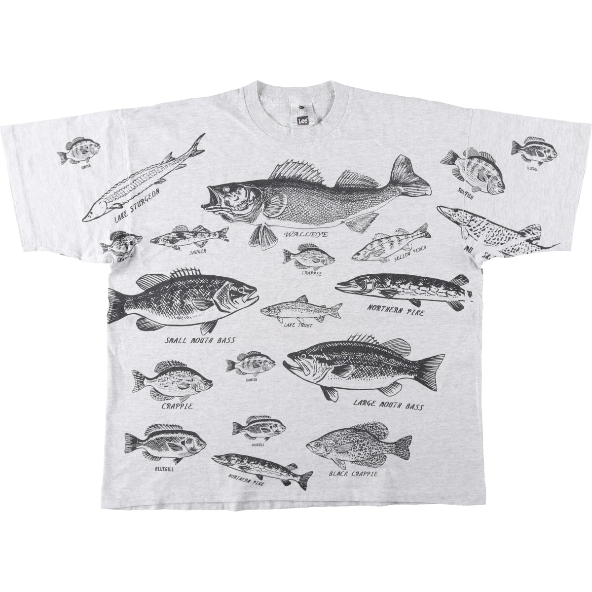 古着 90年代 リー Lee 魚柄 アニマルTシャツ USA製 メンズXXL相当 ヴィンテージ/eaa659517