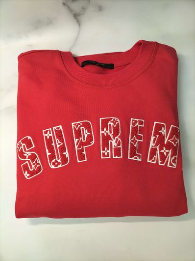 Supreme / Louis Vuitton Arc Logo Crewneck "Red"