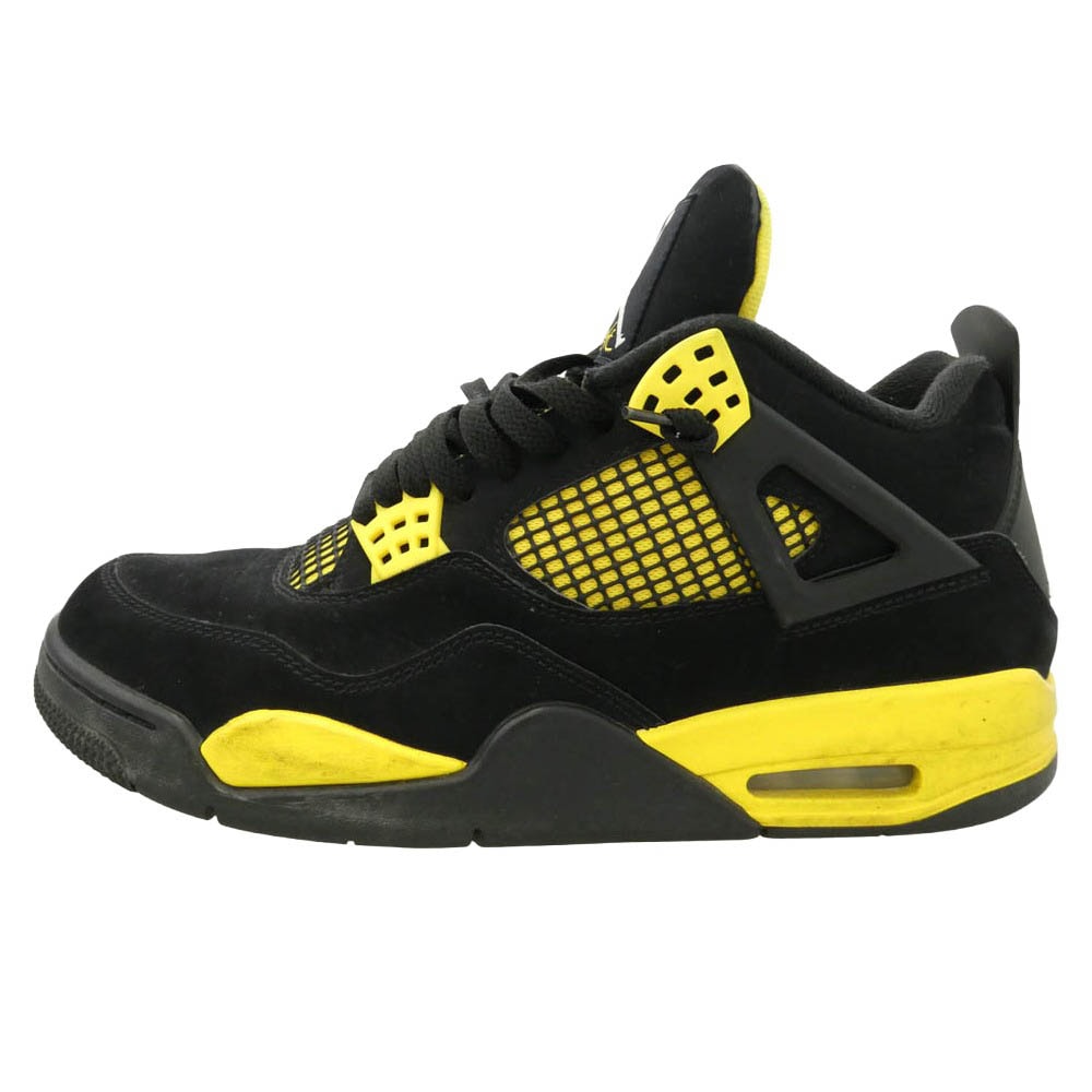 NIKE ナイキ DH6927-017 Air Jordan 4 Retro Thunder AJ4 エアジョーダン サンダー スニーカー ブラック系 イエロー系 27.5cm【中古】