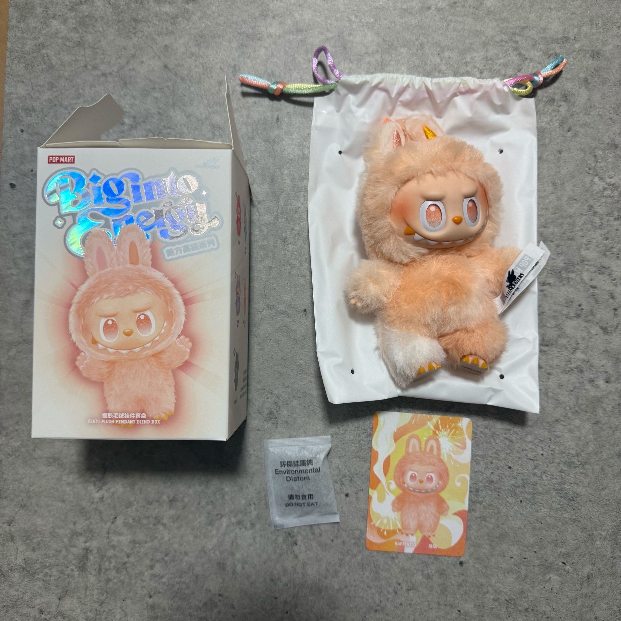 POP MART THE MONSTERS (LABUBU) Big into Energy Series Plush Pendant HAPPINESS