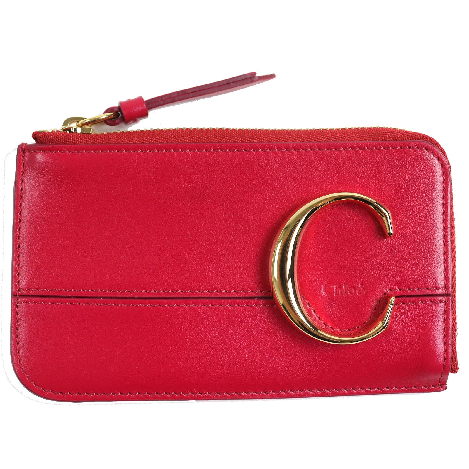 未使用品 クロエ コインケース レッドピンク系 レディース