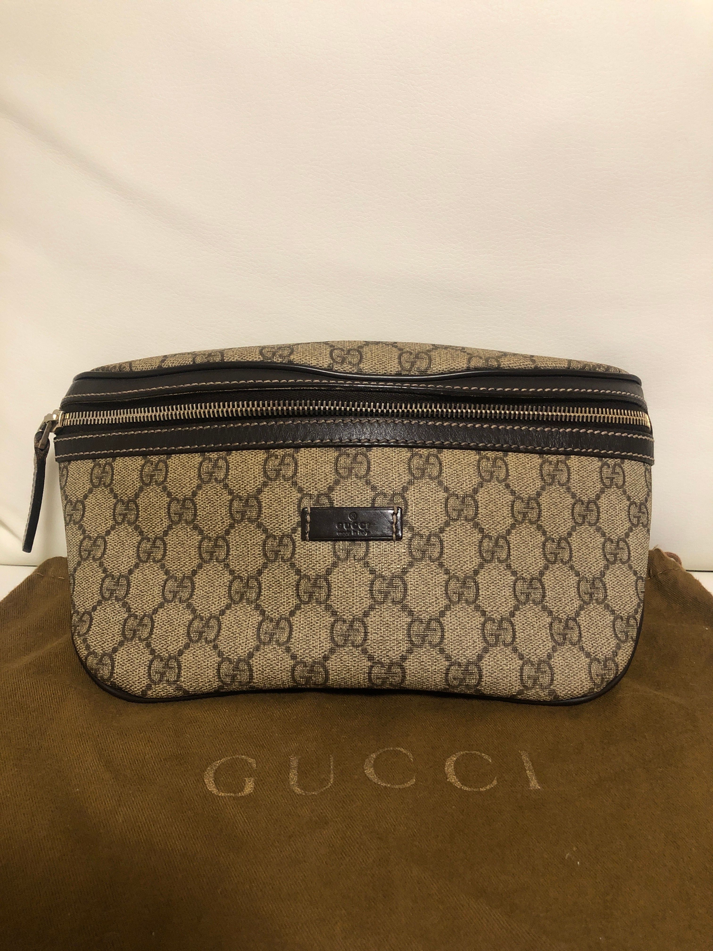 GUCCI GG Supreme Belt Bag "Brown"